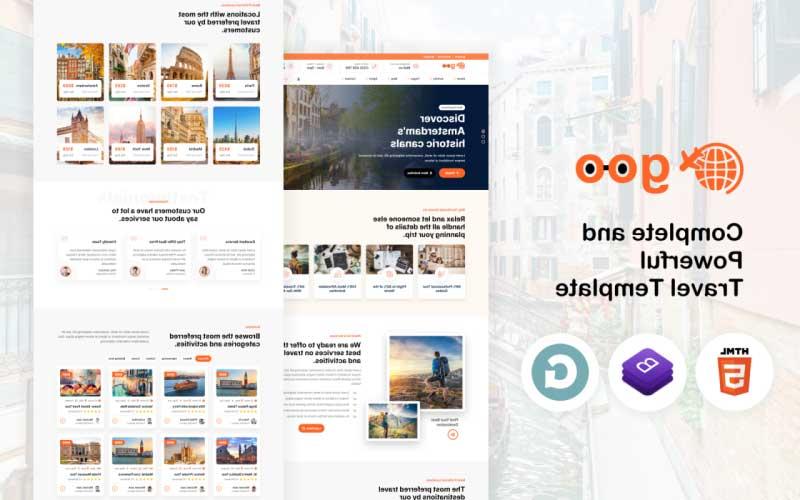 Goo Travel - Travel Booking and Agency Website Template